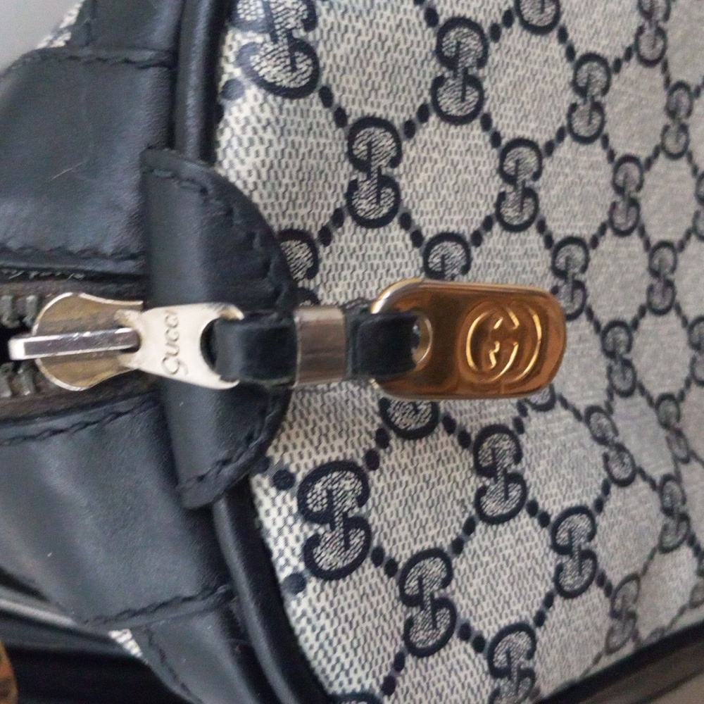 Authentic Vintage Gucci GG Monogram Supreme Sherry Web Ophidia Boston Doctor Bag - Picture 12 of 14